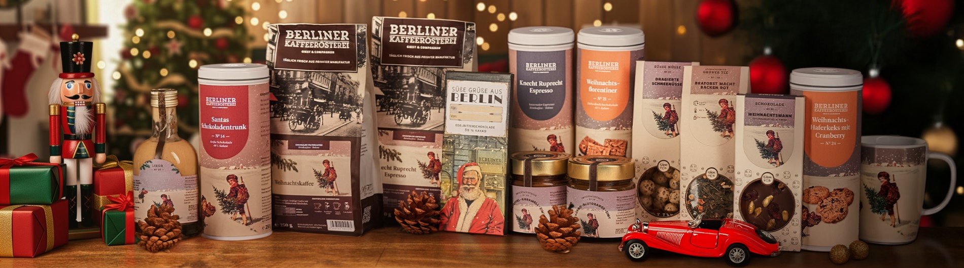 festliche Weihnachtsangebote 2025 von der Berliner Kaffeerösterei - Hintergrund